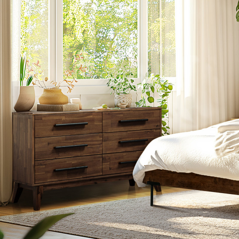 Commode double 6 tiroirs Legacy, Noyer