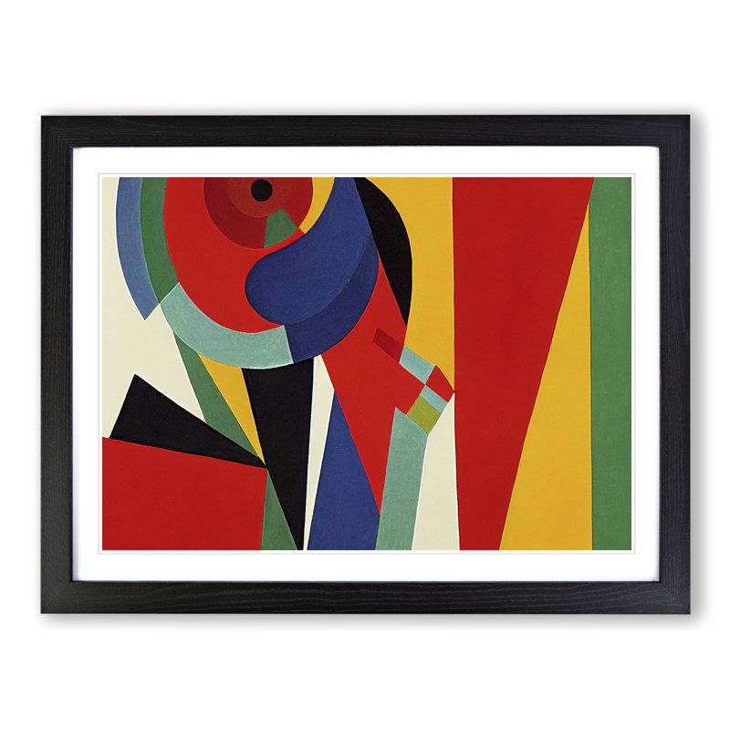 Serene Abstract - Framed Print, Black , 34cm H x 46cm W x 2cm D