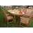 Guardacosta 6 - Person Teak Wood Patio Dining Set with Extendable Oval Table