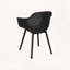 Ensemble de 2 chaises de salle à manger d'extérieur - Mélange de plastique résistant aux intempéries, motif de losanges perforé pour patio