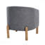 Chaise d'appoint - Confort de style Revêtement gris durable pour cadre de patio extérieur Pieds en bois massif Mobilier de salon de style contemporain 1pc-688994232