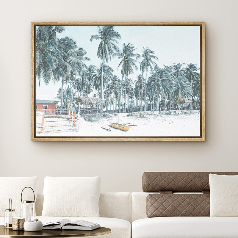 Natural Wood Framed Nautical Canvas Print, 16" x 24"