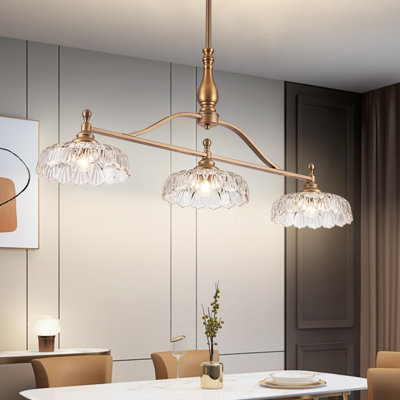  Luminaire suspendu vintage 3 lumières de style designer