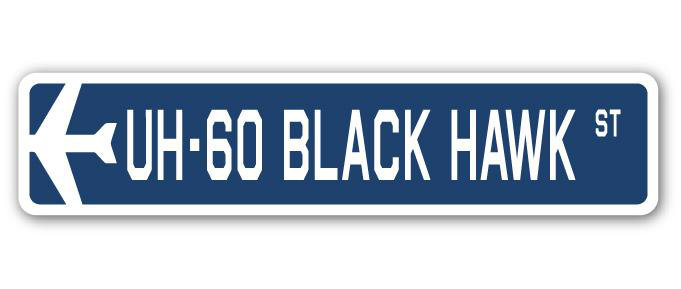 Plaque de rue Bozeman UH-60 Black Hawk Air Force, H 8 po x l 36 po x P 1 po