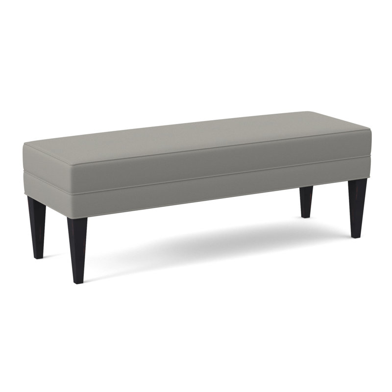 Livery Upholstered Bench, Vintage Ebony, Fizz Ivory