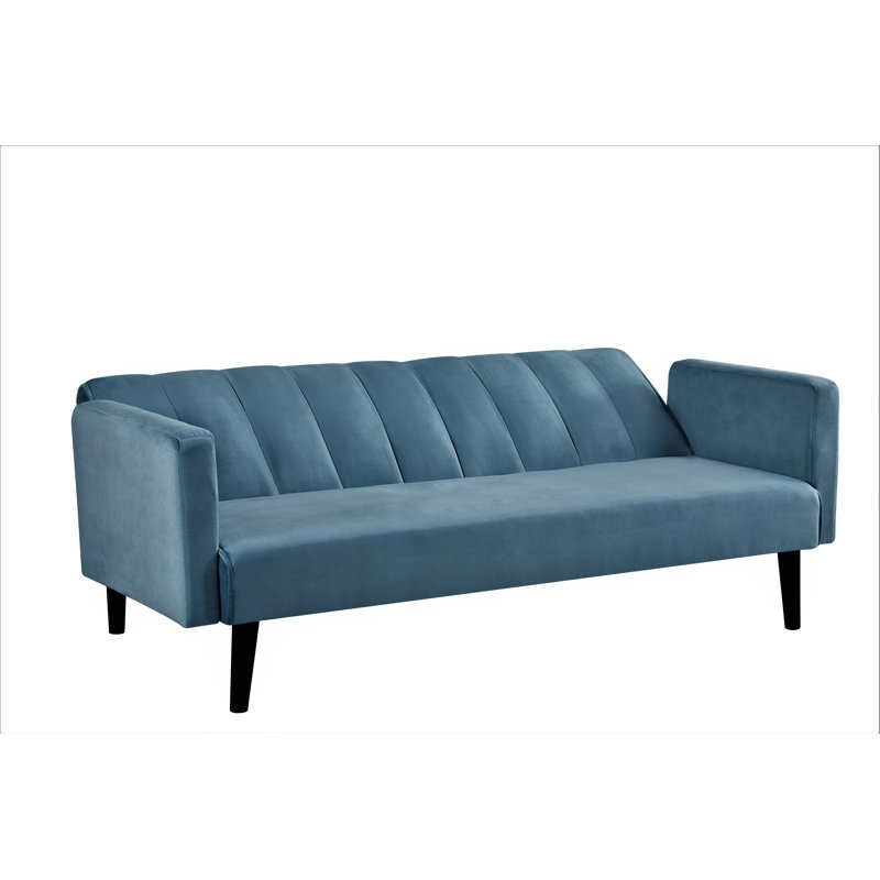 72 inches wide convertible sofa bed, Light Grayish Cyan Polyester