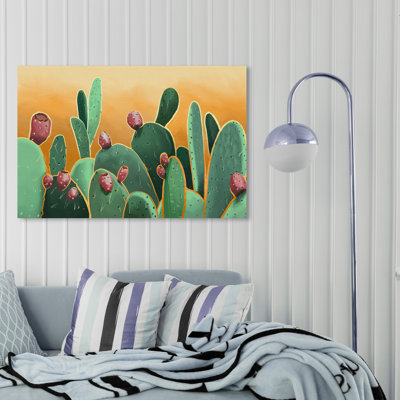 " Nature And Landscape Cacti In The Sun Desert San Dunes "