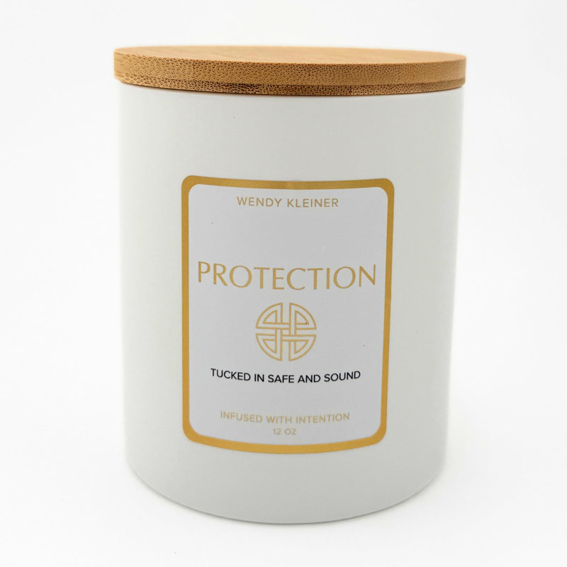 Bougie Protection Intention - Créez un sanctuaire sécuritaire et paisible - Bougie parfumée au soja et à la noix de coco pour un bien-être affectif - Bougie de luxe prête à offrir 