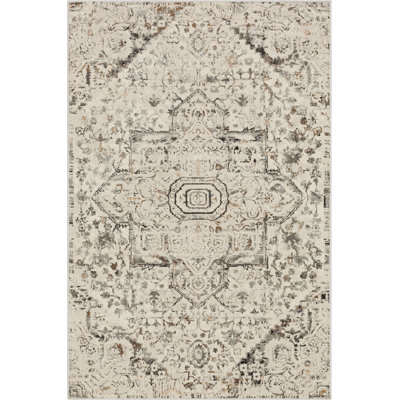Castor Cream Ornamental Medallion Area Rug