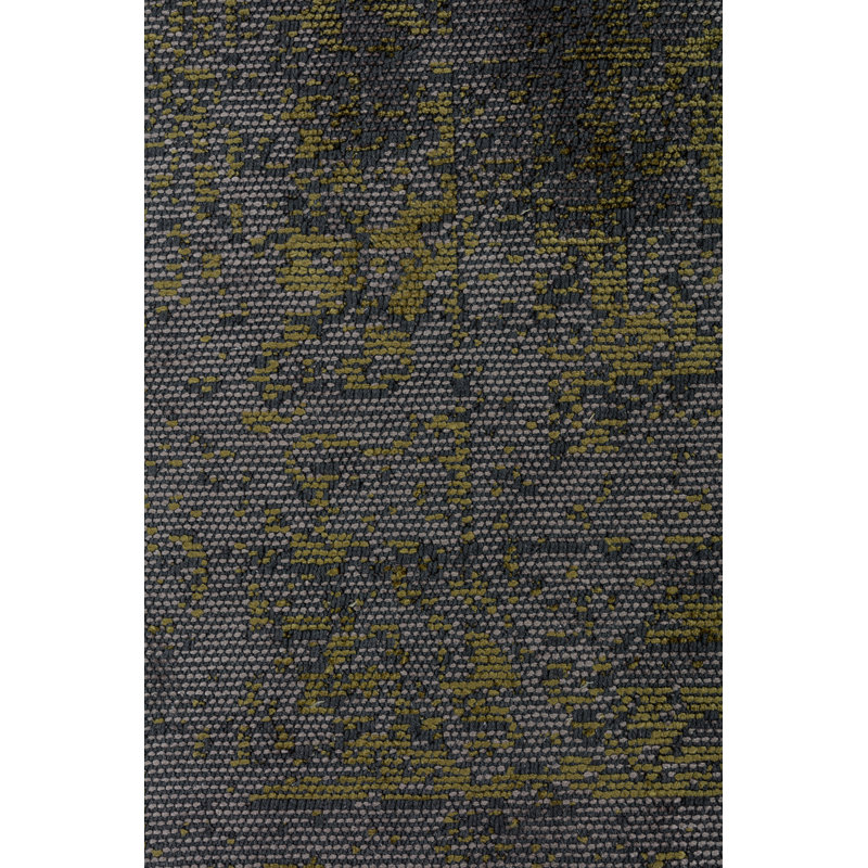 Rapture Dark Gray/Yellow Oriental Luxury Area Rug, Rectangle 7'10" x 11'2"
