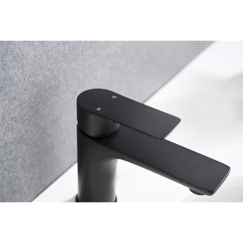 Single Handle Lavatory Basin Sink Faucet, Matte Black