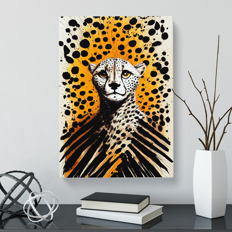 CAN-V0523-2951X Young Cheetah - Wrapped Canvas Print, 60cm H x 40cm W x 3cm D