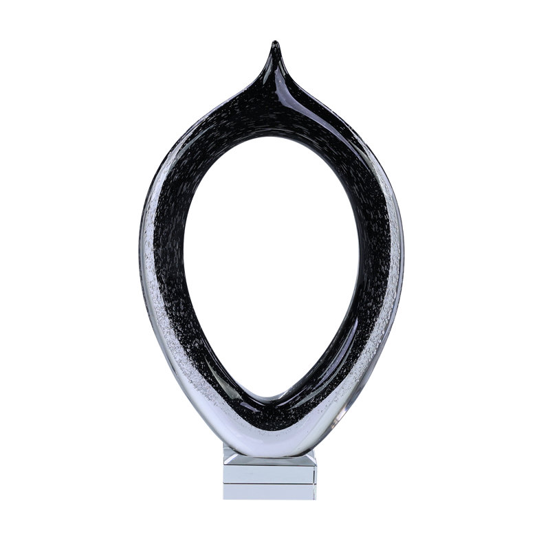 Loop Sculpture, Large Black, 19.5" H x 11.5" W x 4" D