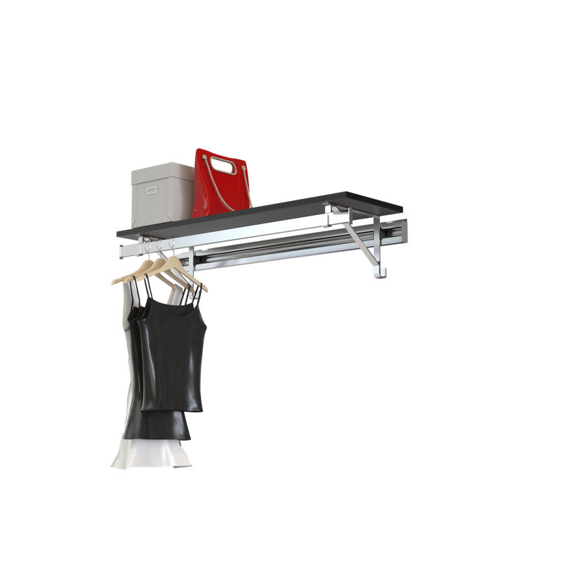 Système de rangement à tablette simple, Espresso, H 8,5 po x l 48 po x P 11,75 po