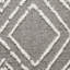 Tapis d'intérieur gris en polyester tissé à la machine Eliot-842874213