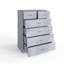 Brendle 6 Drawer Chest Of Drawers: 70cm Wide - High Gloss Front with Chrome Handles, Scratch Resistant.-39703018