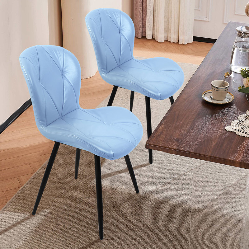 Ensemble de 4 chaises de salle à manger rembourrées avec pieds en métal