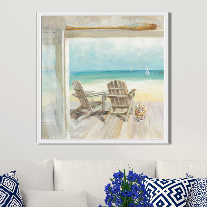 «Seaside Morning Crop», reproduction de peinture à l'acrylique sur toile, H 18 po x l 18 po x P 1 po, Toile tendue