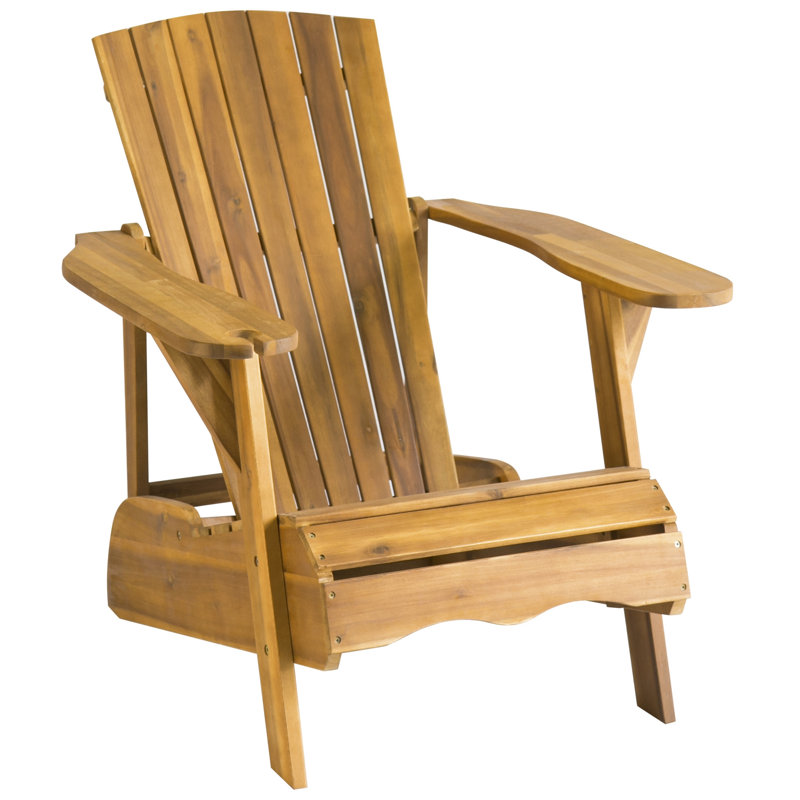 Briaca Acacia Outdoor Adirondack Chair, Teak Brown