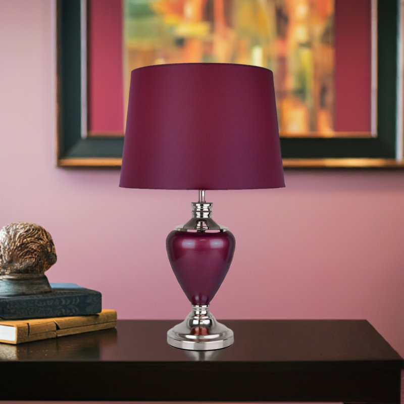 Edie 57Cm  Modern Classic Table Lamp, Red Chrome