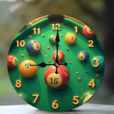 horloge de boules de billard
