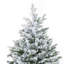  Épinette de Noël artificielle à charnière enneigée 7 pi avec branches moelleuses et support en métal pour décor festif