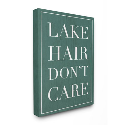« the turquoise lake cheveux not care », impression