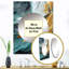 Winika or et marbre blanc vert cascade IV - grand miroir abstrait, miroir mural décoratif moderne, impression sur métal-799715355