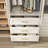 74.8'' H 3-Drawer Glass and Wood Armoire
