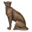 Figurine panthère en polyrésine 6 po avec finition cuivre, statue de petit animal décoratif pour manteau de cheminée, plateau de table, tablette ou centre de table