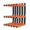 Lumber Rack Wall Mount, Heavy Duty Wood Storage Racks With 9-Level System, 1080 LB Sturdy Garage Wood Organizer, Orange Lumber Metal Racks(6 Pack)