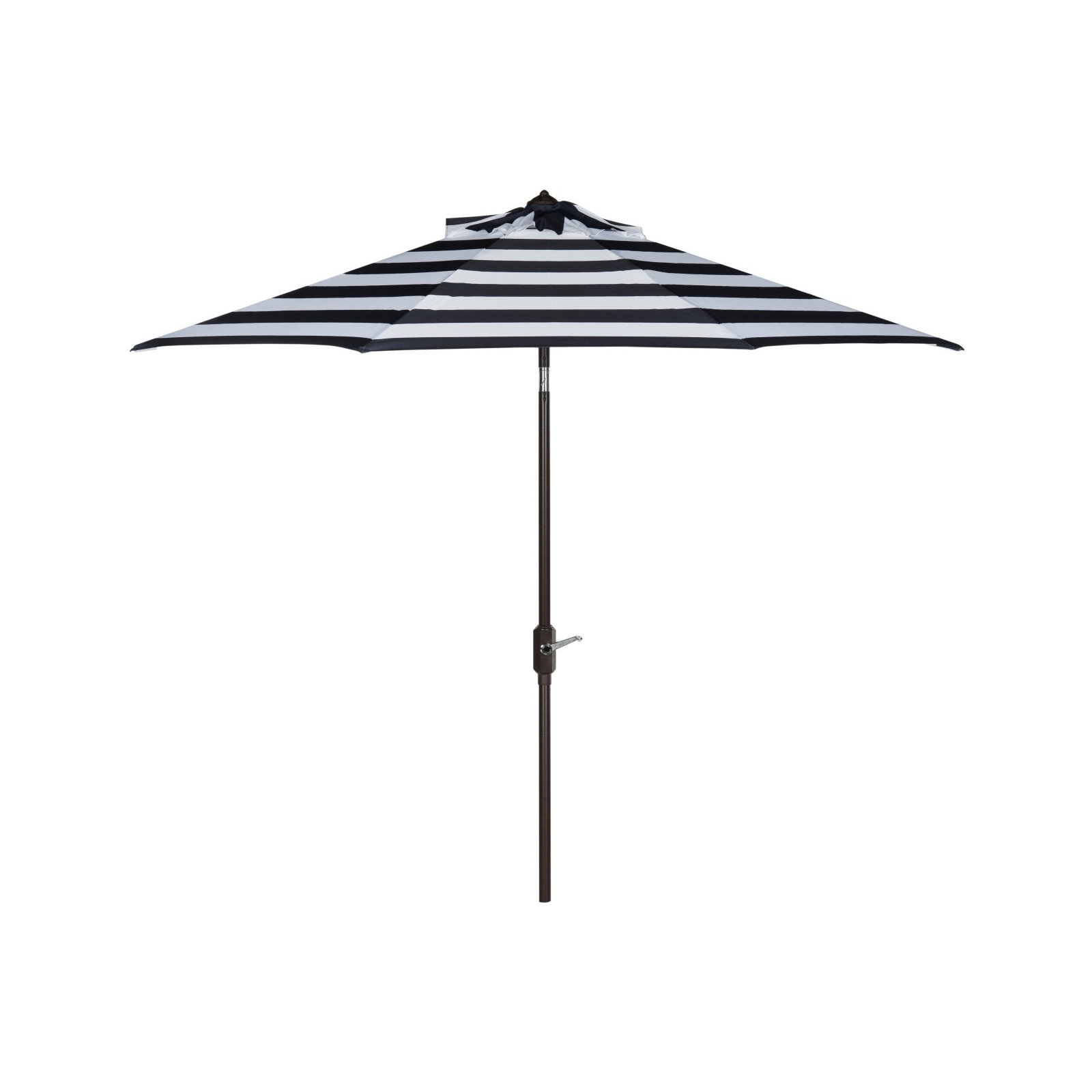 100.79'' Outdoor Umbrella, Navy/White, Brown