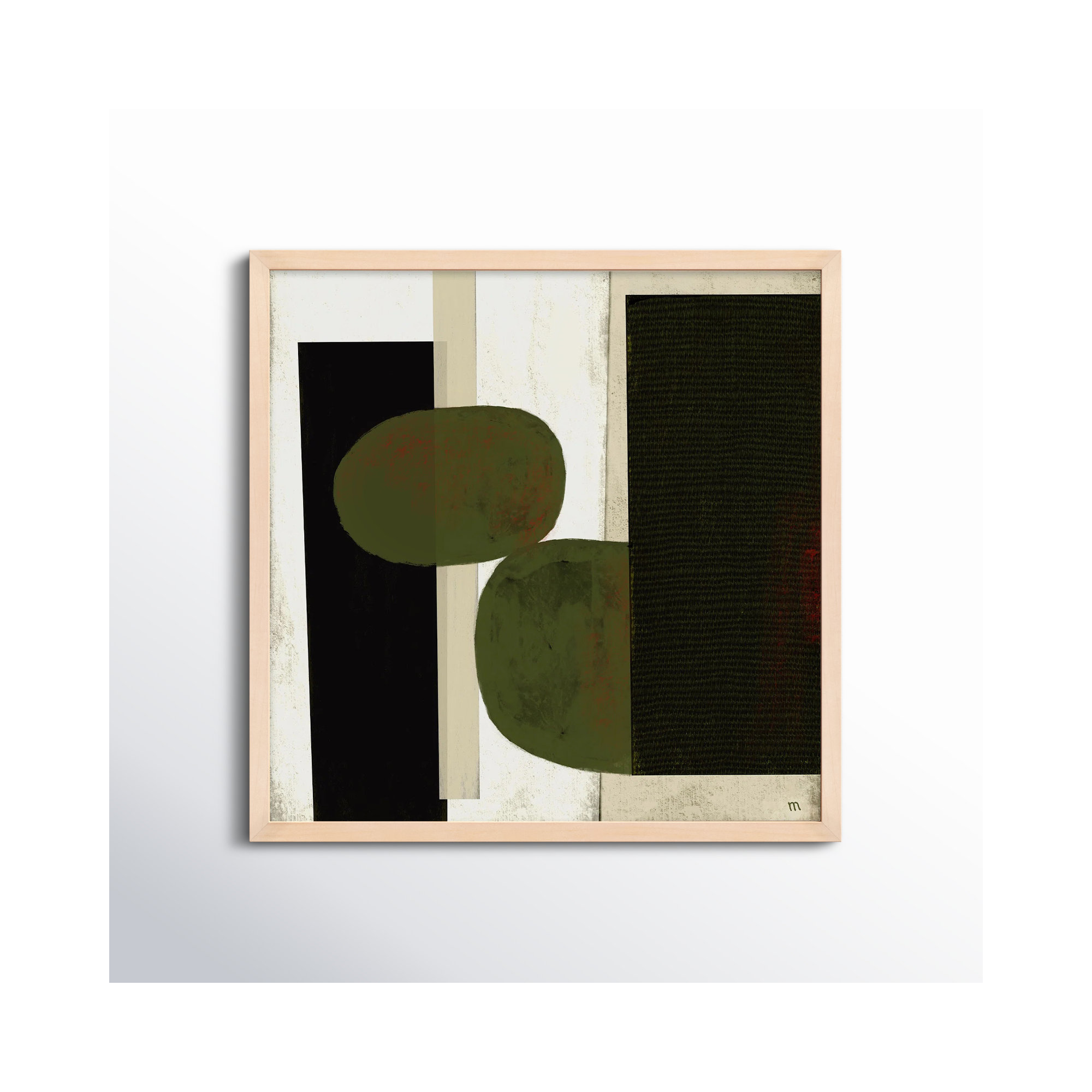 Collage 1 by StudioM, Maple Framed Paper, 30" H x 30" W x 1.25" D