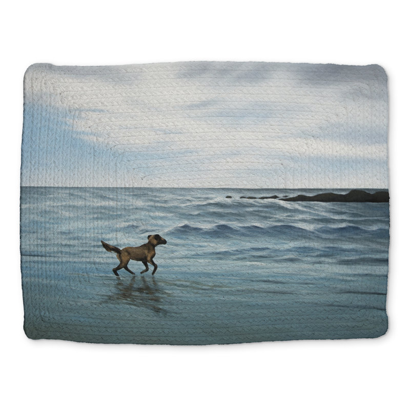 Napperon Dog on the Beach