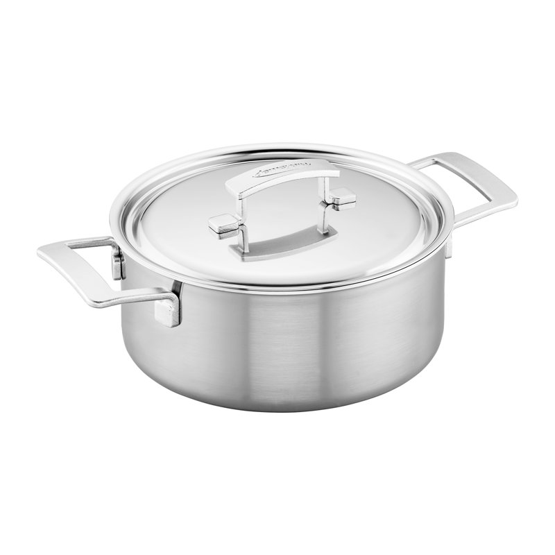 Demeyere Industry 5.49 Quarts Non-Stick Stainless Steel Round Dutch Oven