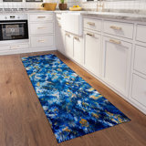 Chenille Washable Abstract Indoor / Outdoor Rug
