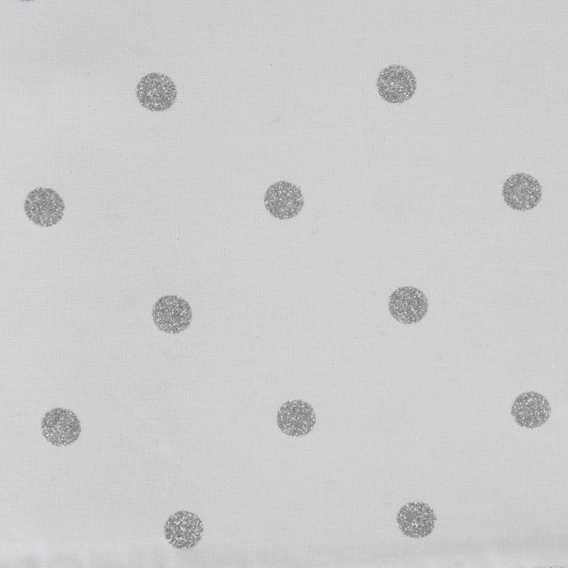 Marriott Cotton Blend Polka Dots Square Napkin, Silver/White