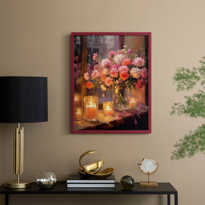 Reproduction encadrée FLORAL Series DCCLXIII - bois massif