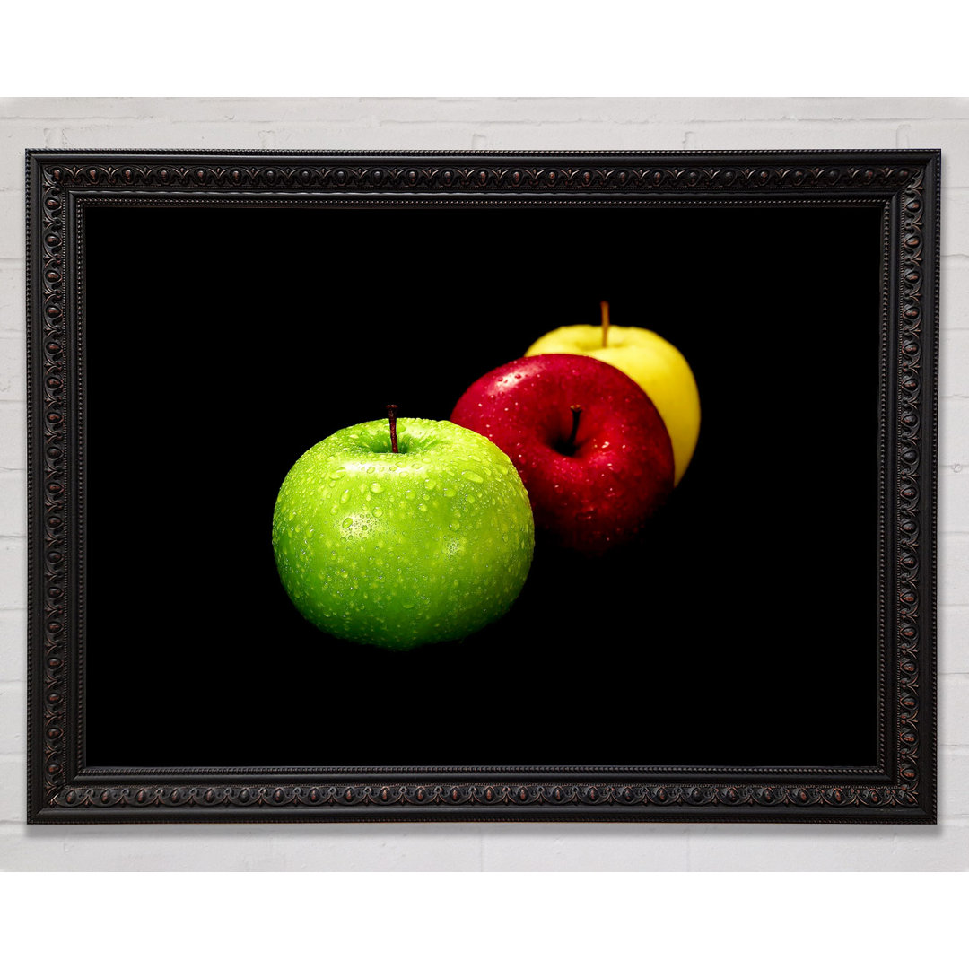 Trio Of Apples - Einzelne Bilderrahmen Kunstdrucke