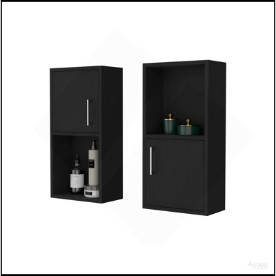 Armoire à pharmacie avec tablette ouverte Wenge