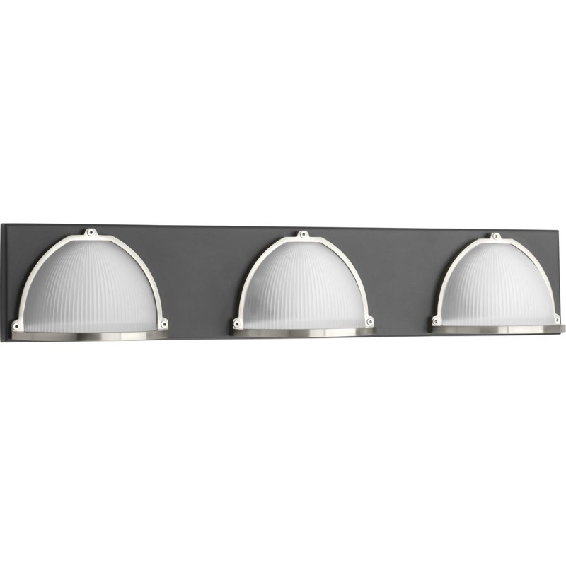 Barre d’éclairage de salle de bain 3 lumières à intensité réglable Vanderpool, Blanc, Graphite