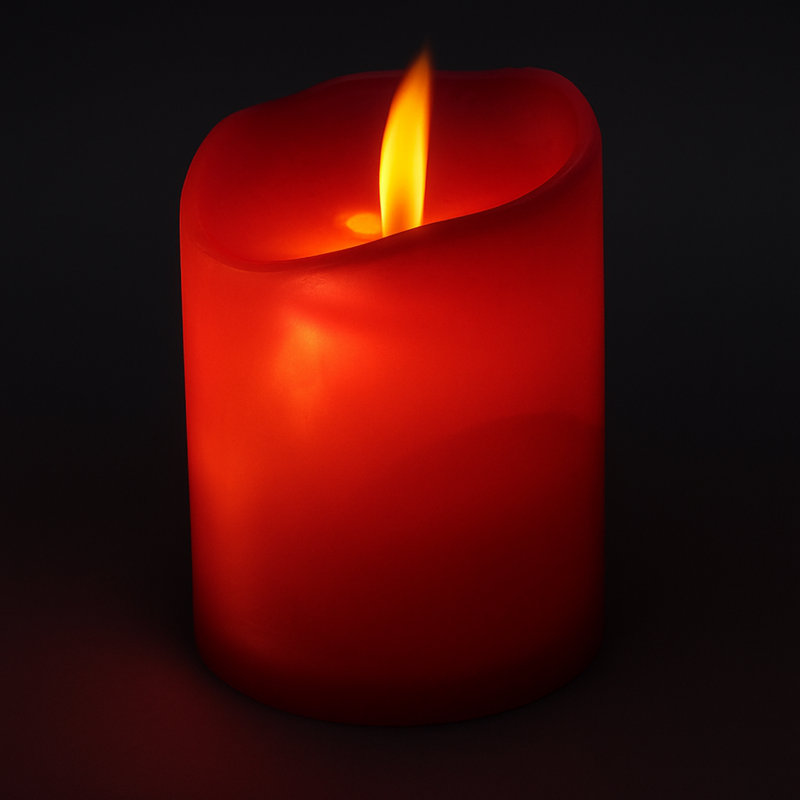 Paquet de 12 bougies DEL sans flamme, Rouge