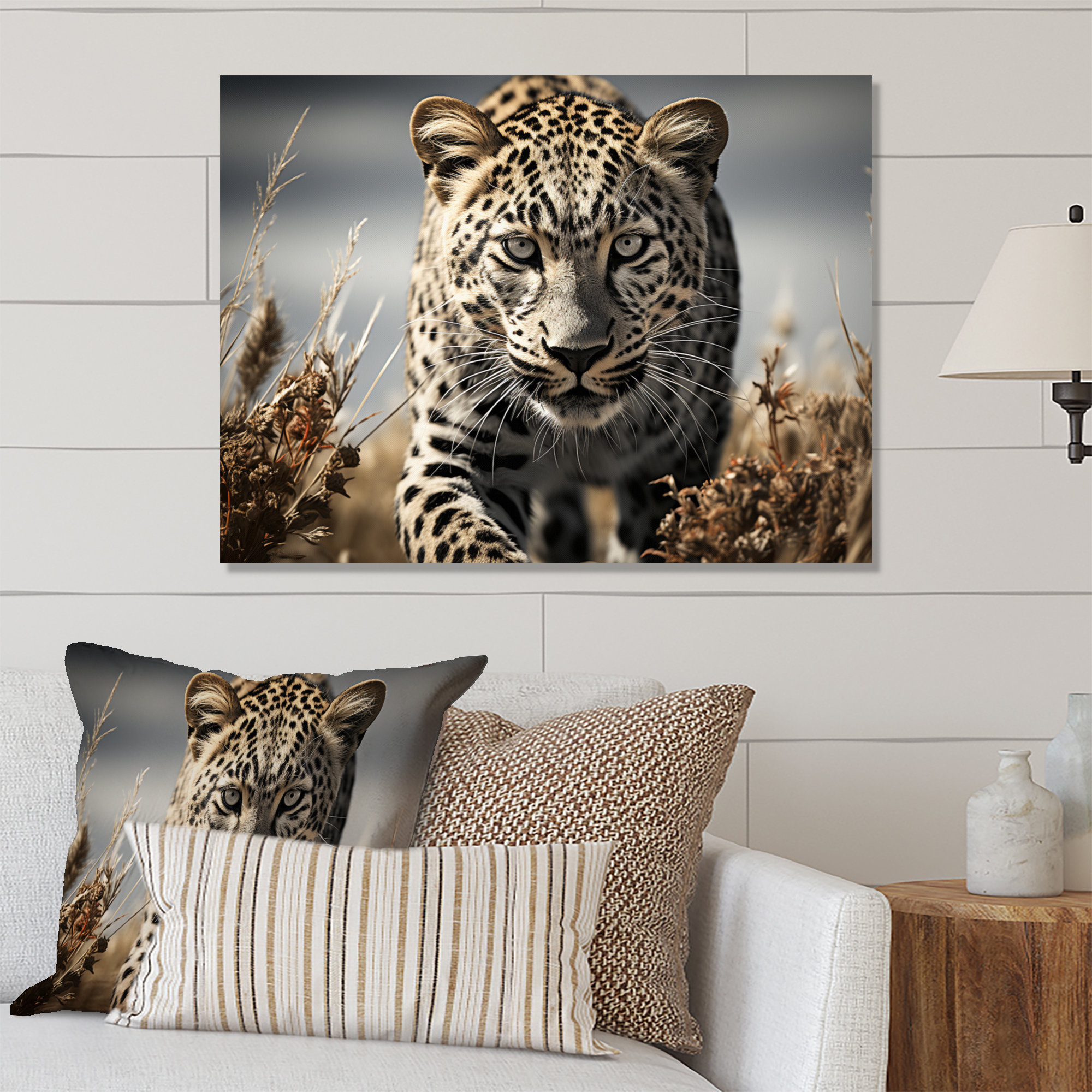 Sleek Cheetah Portrait - Animals Metal Art Print