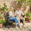 Outsunny 2 Seater Wooden Garden Bench Slatted Patio Bench Armrest Black