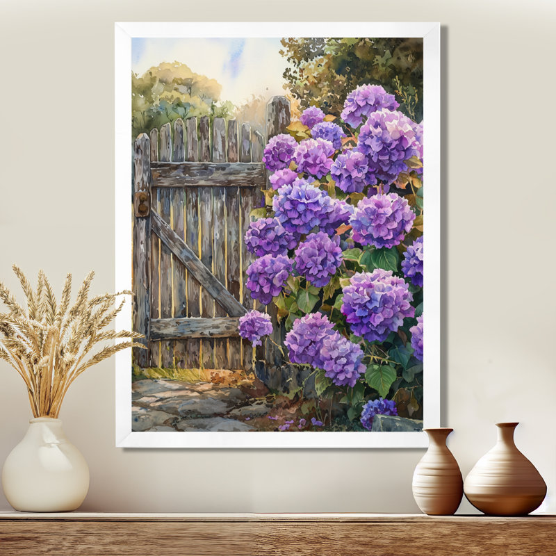 Alayna - Floral Wall Art, H 32 po x l 16 po, Reproduction encadrée d'une seule photo, Blanc