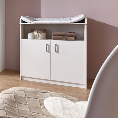Classic White Changing Table Dresser