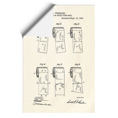 Toilet Roll Patent - Frameless Print