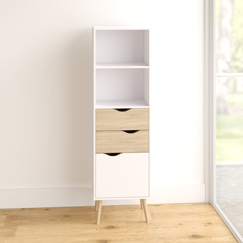 Havana Standard Bookcase, White/Oak