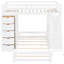Lit simple au-dessus d'un lit superposé avec DEL et matériaux, blanc - Lit d'assurance qualité, rangement de tiroir pour garder les choses en ordre-118035876