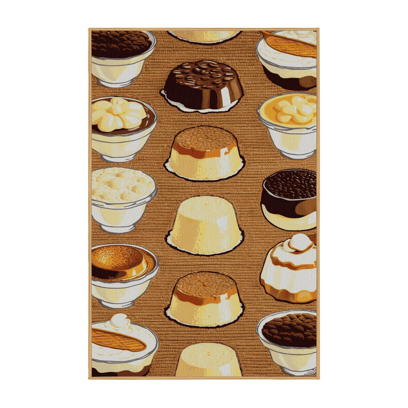  Tapis lavable puddings and custards dessert, Tapis de couloir 2 pi x 5 pi